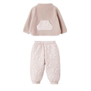 il gufo Two Piece Set fleece sweatshirt and sweatpants In Rose Gold Size 4A NWT